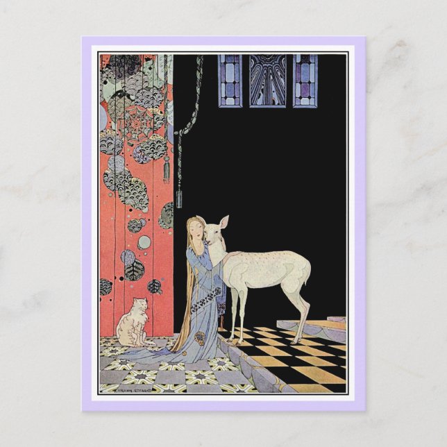 Fransk sagor: Blondine och Bonne-Biche Vykort (Framsida)