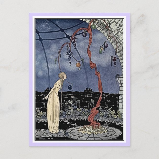 Fransk sagor: Violette och Ourson sover Vykort (Framsida)