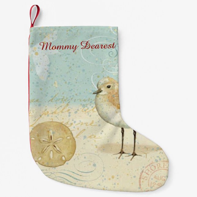 Fransk Sandpipblåsare för vintage Liten Julstrumpa (Framsidan)