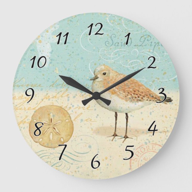 Fransk Sandpipblåsare för vintage Stor Klocka (Framsida)