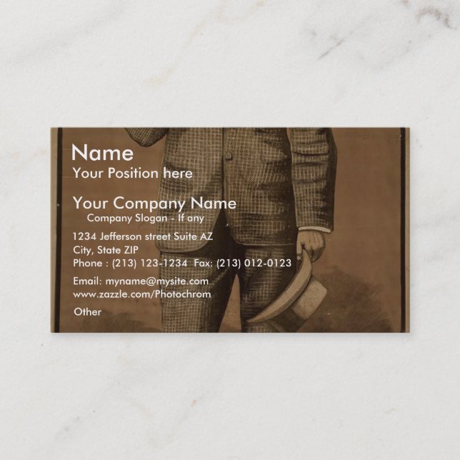 Fransk sänker vintageteatern visitkort (Framsida)