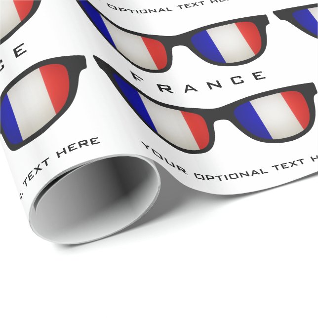Fransk Shades anpassningsbar text och byte av färg Presentpapper (Rullad Hörn)