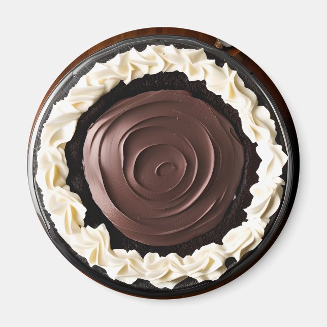 Fransk Silke Chocolate Pudding Whisted Cream Paj Magnet (Framsidan)