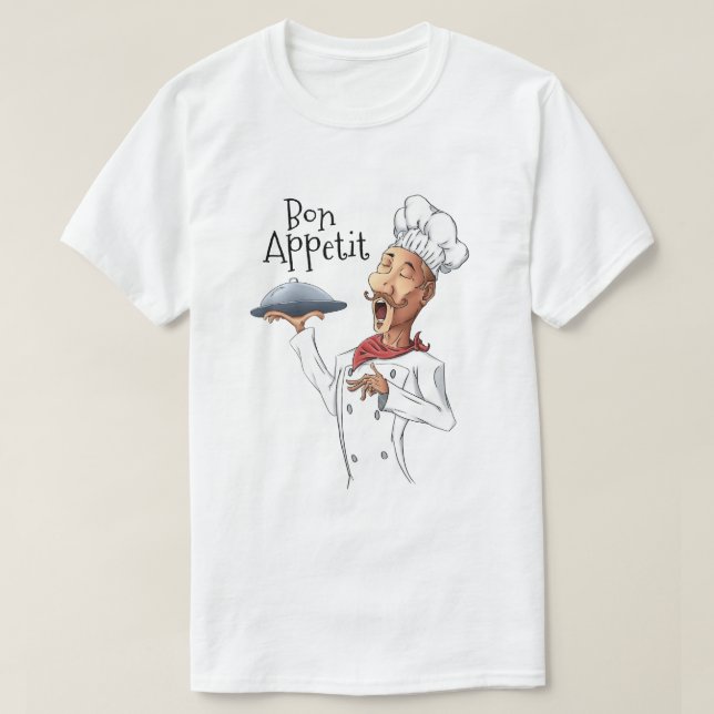Fransk Singing Chef Tee Shirt (Design framsida)
