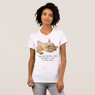 fransk skjorta för bulldoggcitationstecken t shirt