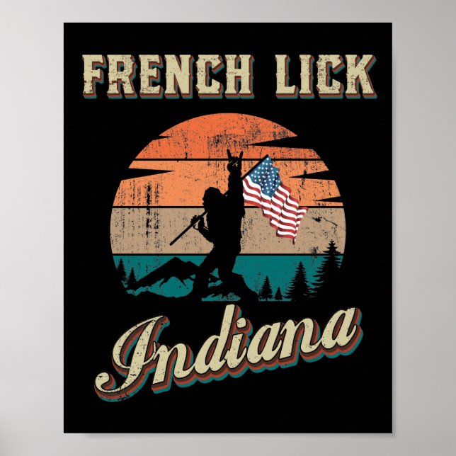 Fransk Slicka Indiana Poster (Framsidan)