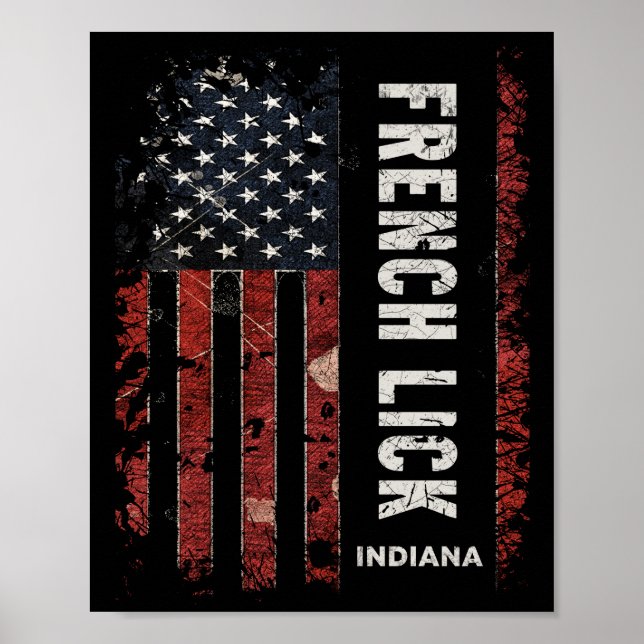 Fransk Slicka Indiana Poster (Framsidan)
