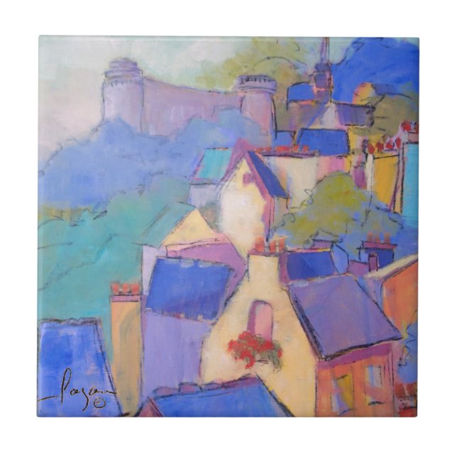 Fransk slottkonst belägger med tegel kakelplatta (Framsidan)