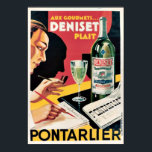 Fransk Smaksatt Vintage för likörsyra Art Deco Poster<br><div class="desc">REPRO. print of Aux gourmet Deniset plait, Anis supérieur Pontarlier by Anonymous circa 1930. Digitalt renoverat för att få ut det ursprungliga färg, ännu bättre och åtgärda så många brister som möjligt. Den här konsten biet skulle se underbar ut när den ramlades in i hemmet, kontoret, pub, kafé, pub eller...</div>