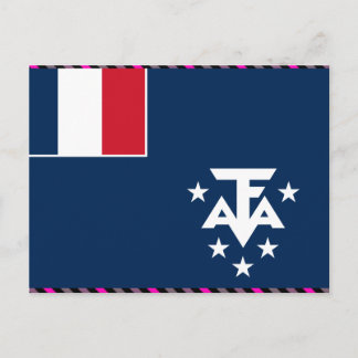 Fransk Södra och antarktiska Flagga Vykort