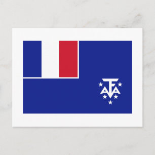 Fransk Södra och antarktiska Flagga Vykort