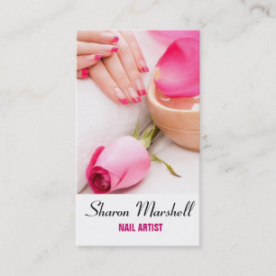 Fransk spikar Span för Manicuristskönhetsalongen Visitkort