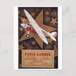 Fransk STAR Airlines Travel Poster 1930s Vykort
