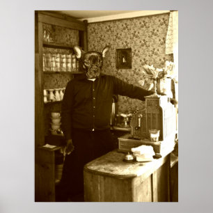 Fransk stekaffisch "gammal stil ", poster