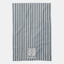 Fransk Stil Blue Cream Rand Marmalade-etikett Kökshandduk