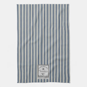 Fransk Stil Blue Cream Rand Marmalade-etikett Kökshandduk