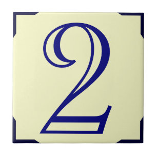 Fransk Stil House Number 2, redigera text Kakelplatta