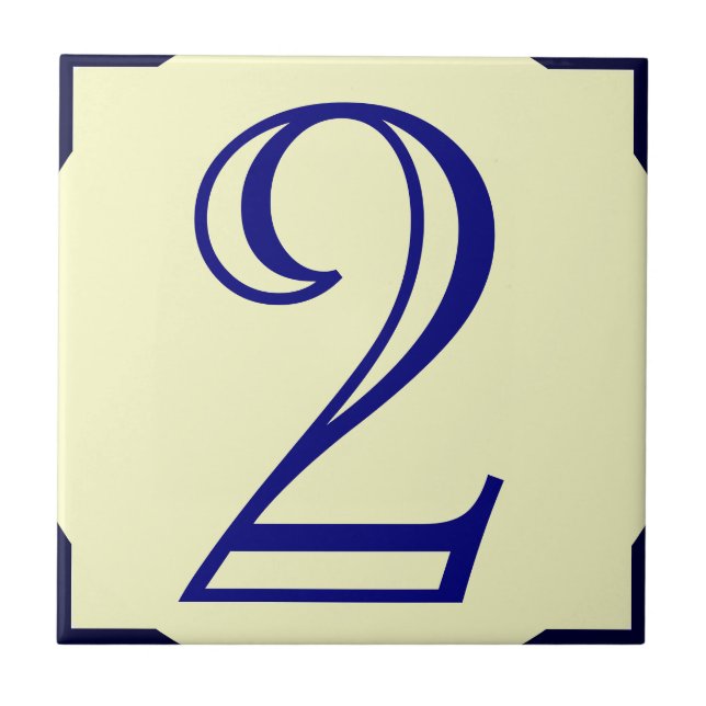 Fransk Stil House Number 2, redigera text Kakelplatta (Framsidan)