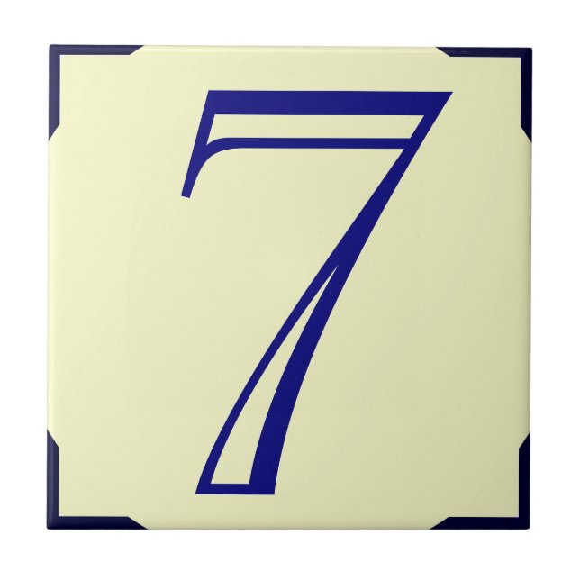 Fransk Stil House Number 7, redigera text Kakelplatta (Framsidan)