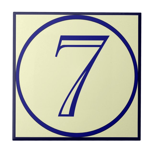 Fransk Stil House Number 7, redigera text Kakelplatta (Framsidan)