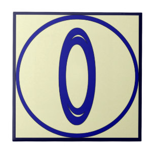 Fransk Stil House Numbers 0 Kakelplatta