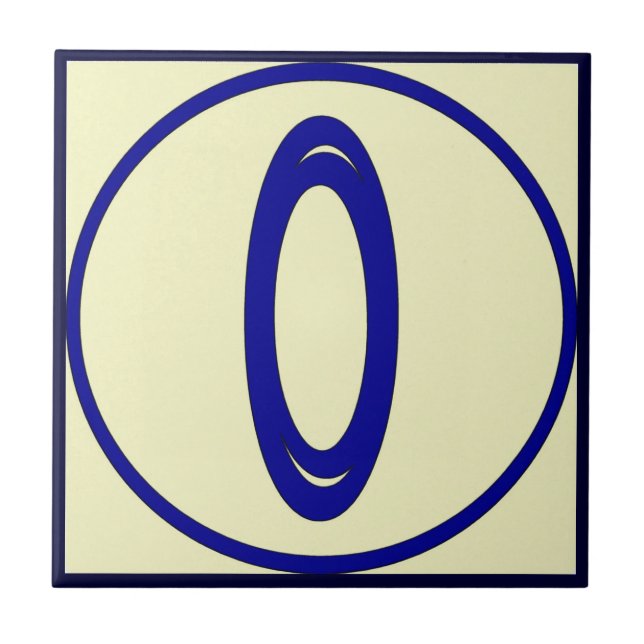Fransk Stil House Numbers 0 Kakelplatta (Framsidan)