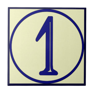 Fransk Stil House Numbers 1 Kakelplatta