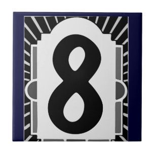 Fransk Stil House Numbers 2 Kakelplatta