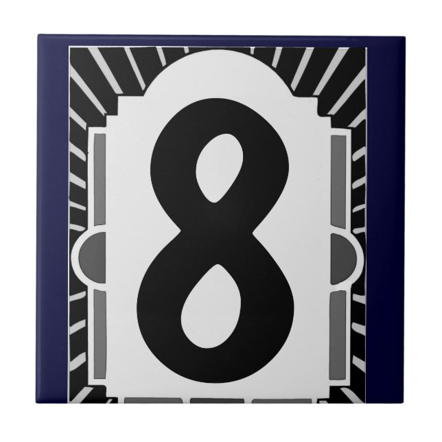 Fransk Stil House Numbers 2 Kakelplatta (Framsidan)
