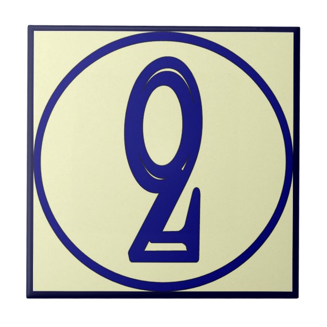 Fransk Stil House Numbers 2 Kakelplatta (Framsidan)