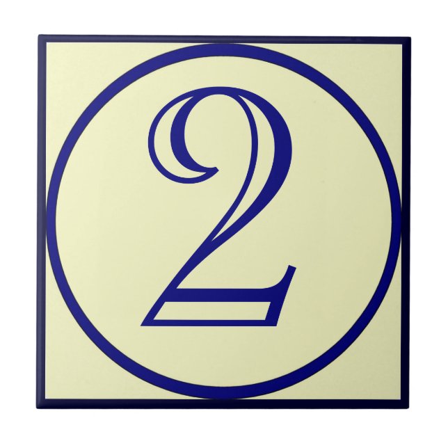 Fransk Stil House Numbers Ceramic Tile Kakelplatta (Framsidan)
