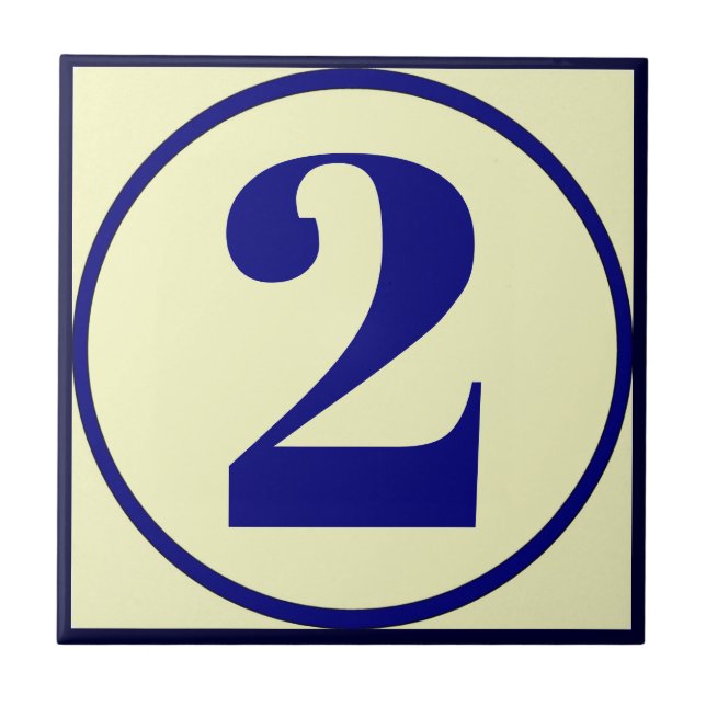 Fransk Stil House Numbers Ceramic Tile Kakelplatta (Framsidan)