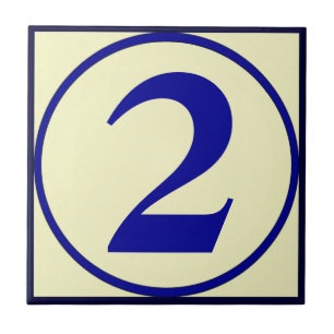Fransk Stil House Numbers Personalize Number Kakelplatta