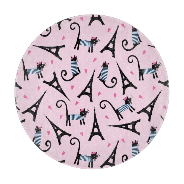 Fransk stil klädd katt med det Eiffel tornmönster (Framsidan)