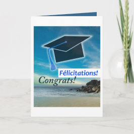 Fransk Studenten-kort / "Félicitations" Kort