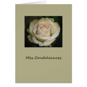 Fransk Sympathy Card Mes Condoleances Hälsningskort