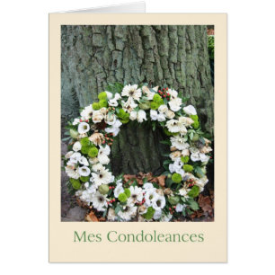 Fransk Sympathy Card Mes Condoleances Hälsningskort