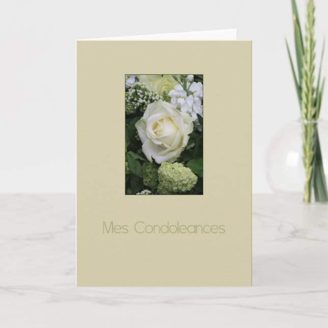 Fransk Sympathy Card Mes Condoleances Kort (Framsida)