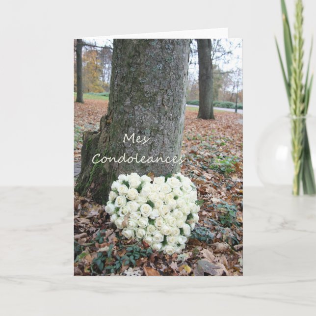 Fransk Sympathy Card Mes Condoleances Kort (Framsida)
