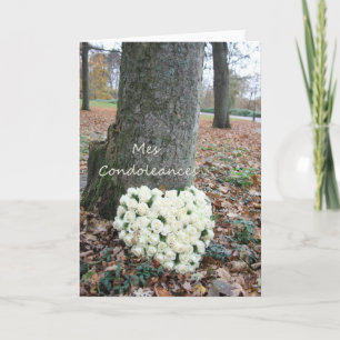 Fransk Sympathy Card Mes Condoleances Kort