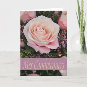 Fransk Sympathy Card Mes Condoleances Kort