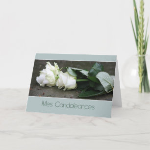 Fransk Sympathy Card Mes Condoleances Kort