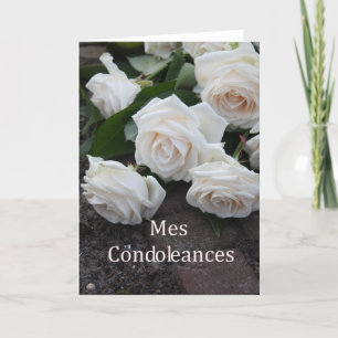 Fransk Sympathy Card Mes Condoleances Kort