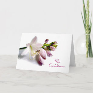 Fransk Sympathy Mes Condoléances Hosta Flower Kort