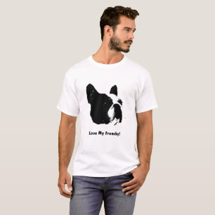 Fransk T-tröja för Tjur-Hund T-tröjaanpassade T Shirt