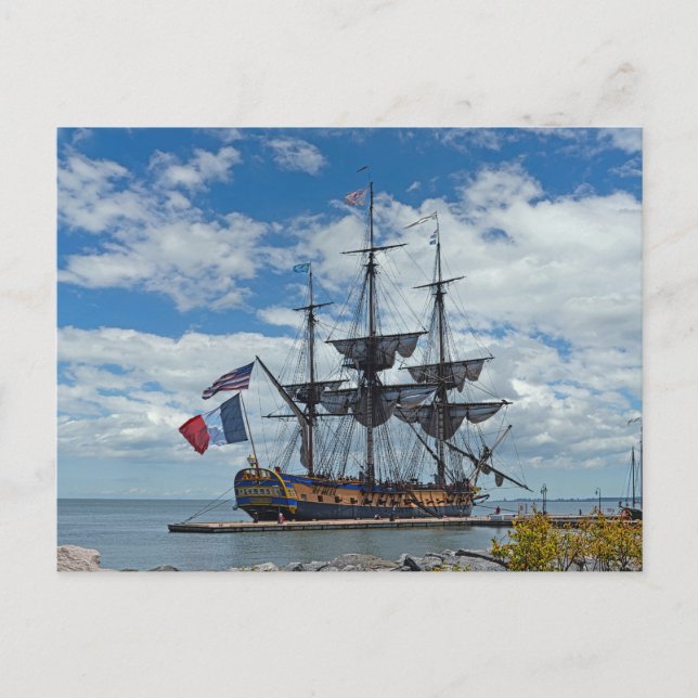 Fransk Tallship Hermione Vykort (Framsida)