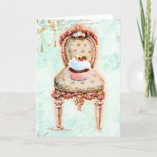 Fransk Tea Party Cupaka Design Kort