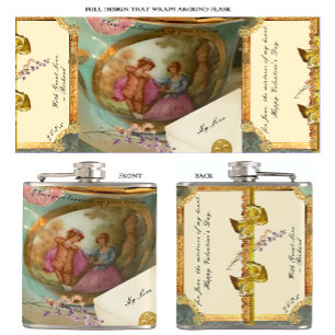 Fransk Tekopp Flask Romantic Gift Fickplunta