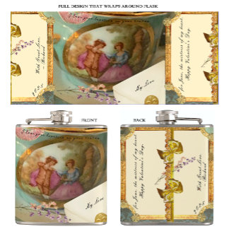 Fransk Tekopp Flask Romantic Gift Fickplunta