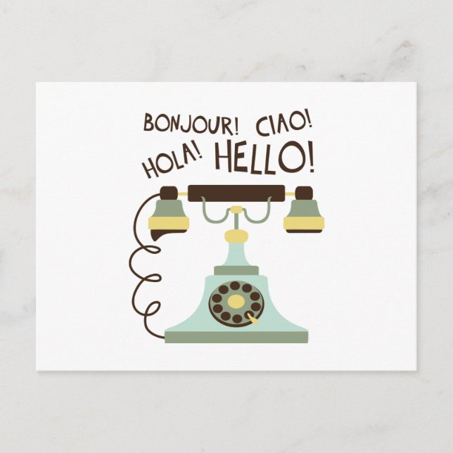 Fransk Telefon Vykort (Framsida)